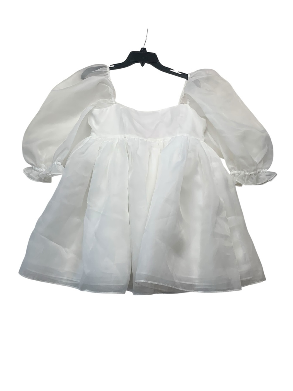 Selkie size medium the puff mini White Sheer Organza Dress bridal shower girl - Picture 2 of 10